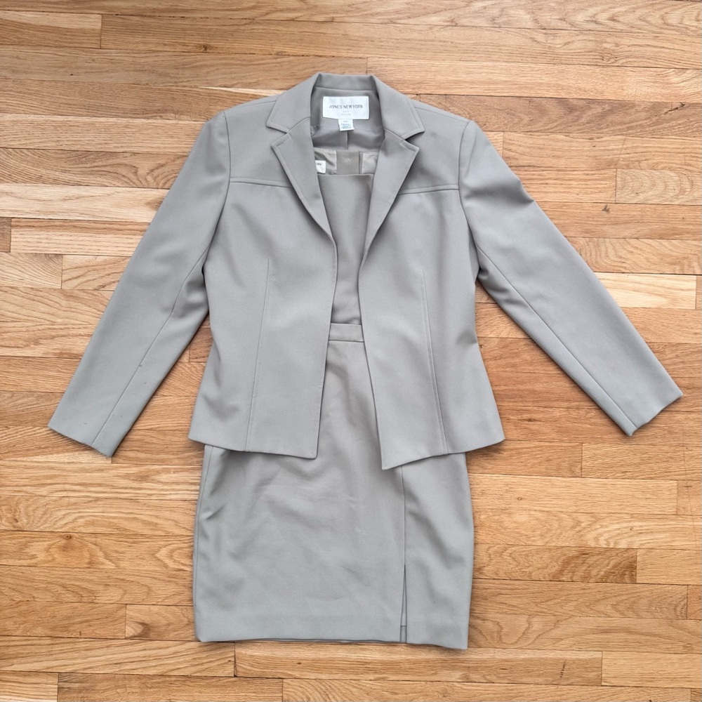 Jones New York Neutral Skirt Suit